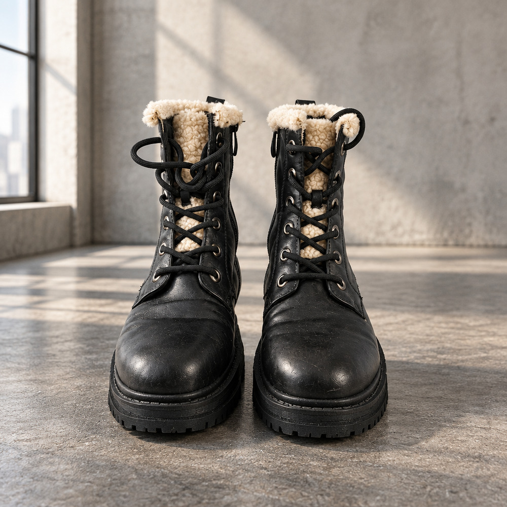 NWOB Strong-5 Faux FUR Lined Women's Winter Combat Boots Size US7.5